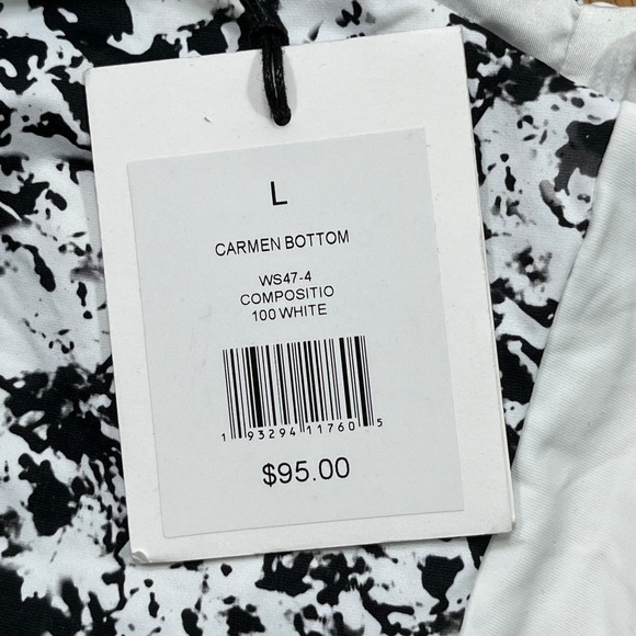 Onia Swim NWT Carmen Reversible Black White V-Waist Bikini Bottom Large - Picture 7 of 12